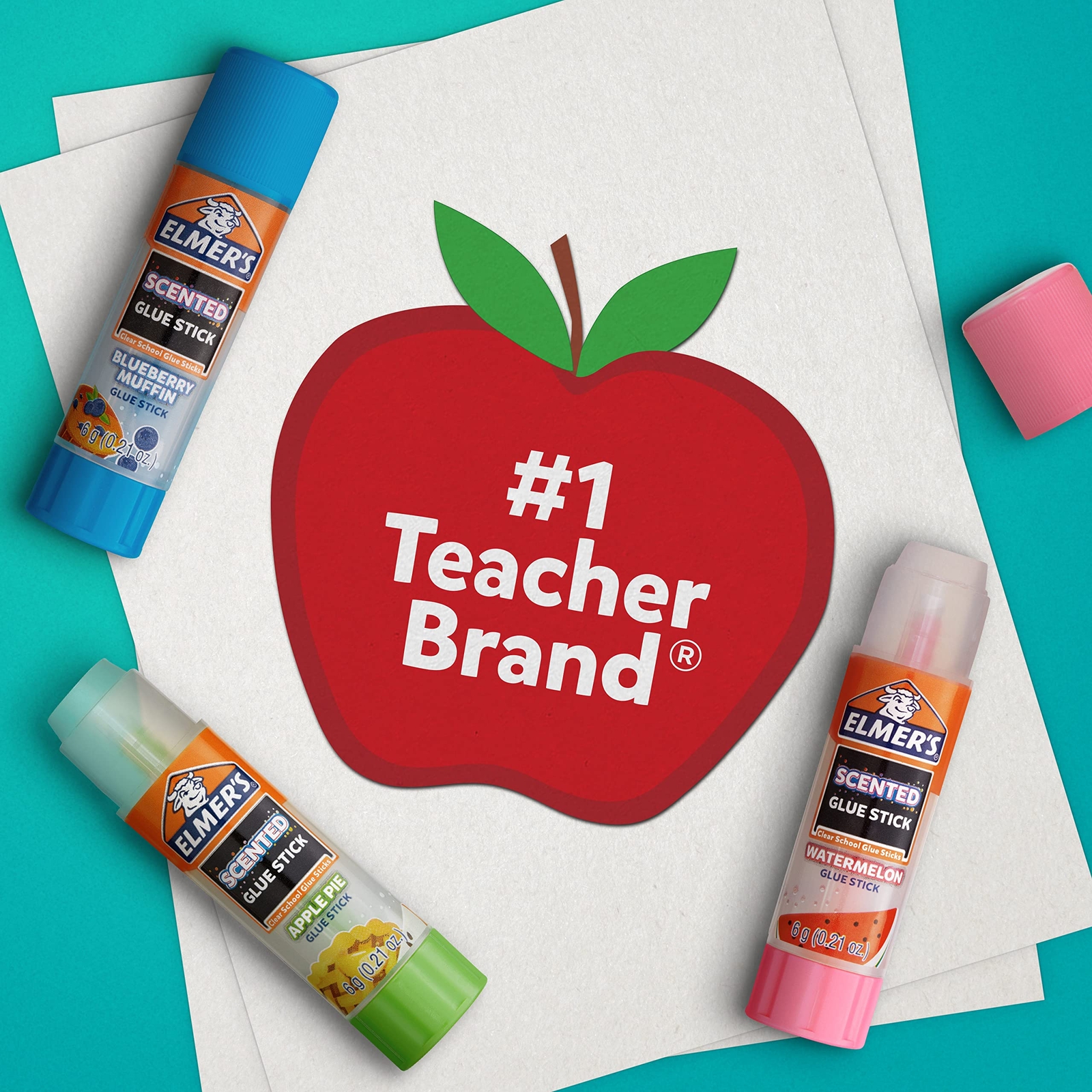 Elmer’s Scented Glue Sticks 24 Count Washable Non Toxic School Craft Adhesives