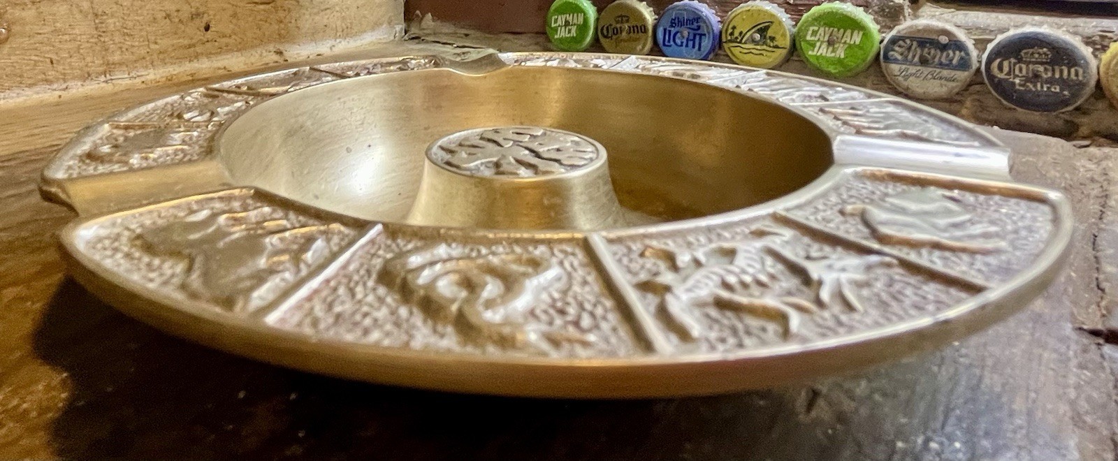 Vintage Chinese Zodiac Brass Ashtray 1920-1980’s