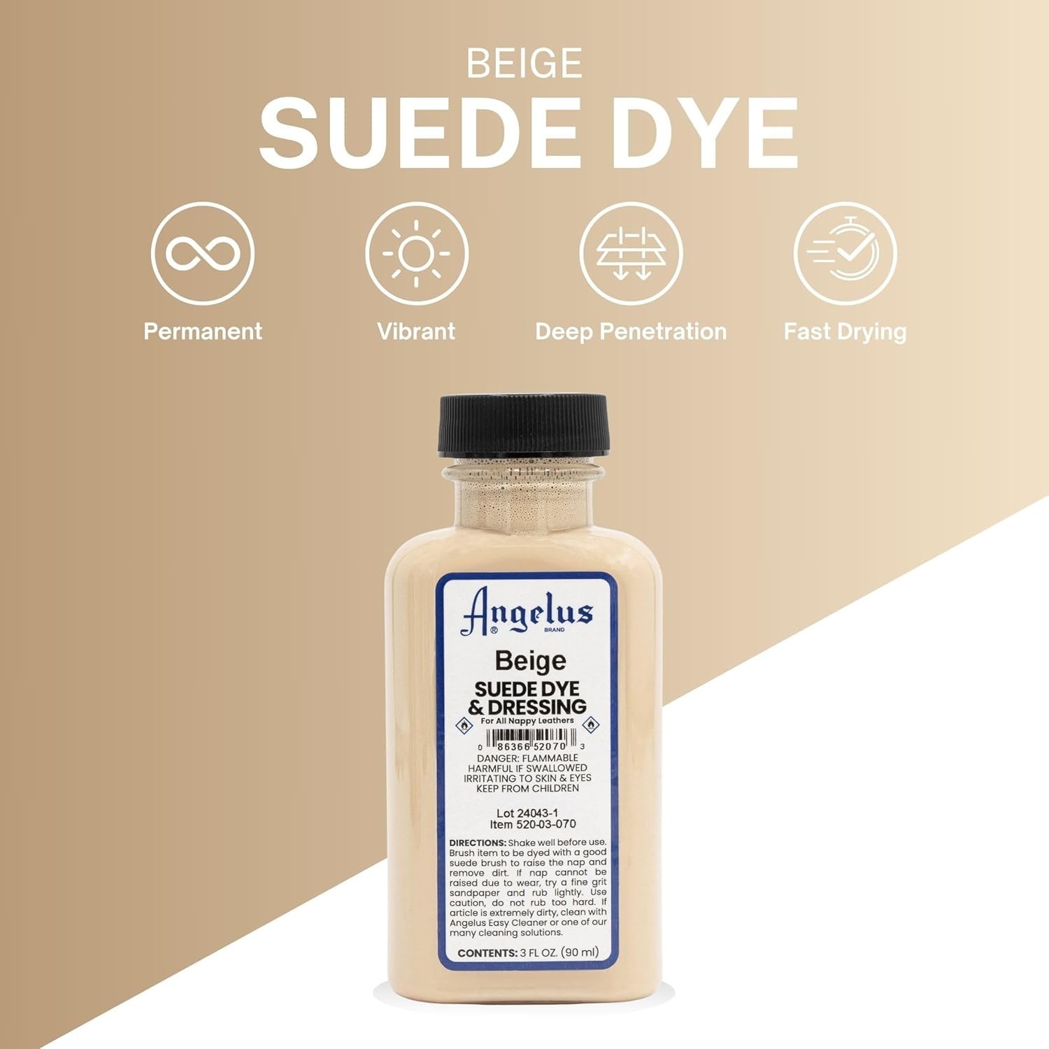 USA-Made 3 oz Beige Suede Dye for Lasting Color – Perfect for Shoes & Jackets
