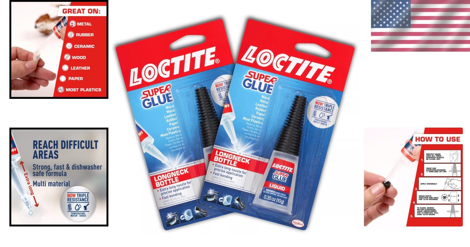 Versatile Super Glue in Longneck Bottle – Clear Liquid, 2-Pack for Quick Repairs