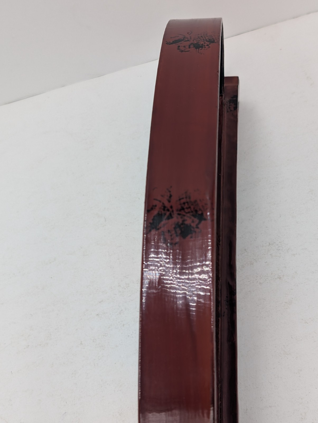 Vintage Oval Chinese/Asian Cork Art Hand Made Lacquered Wood With Glass 14x7x2