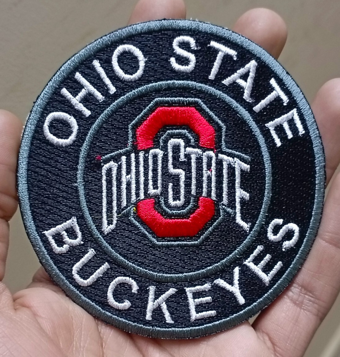 Ohio State Buckeyes Logo Iron On Patch – Sew Patch – Embroidered Patch 3.7″
