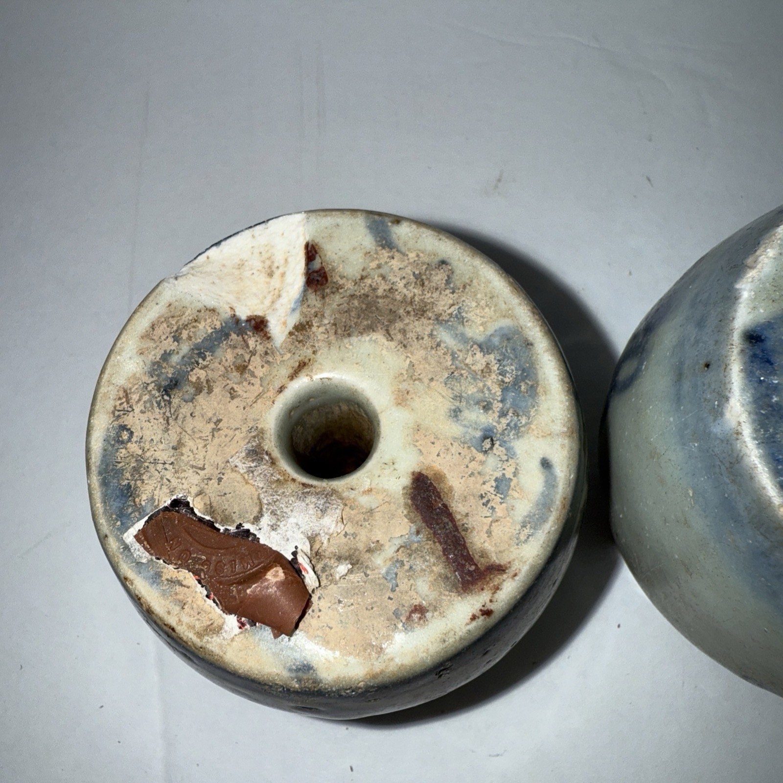 2 Antique Chinese Blue/White Porcelain Barrel Xianglu Lu Incense Burner Holder