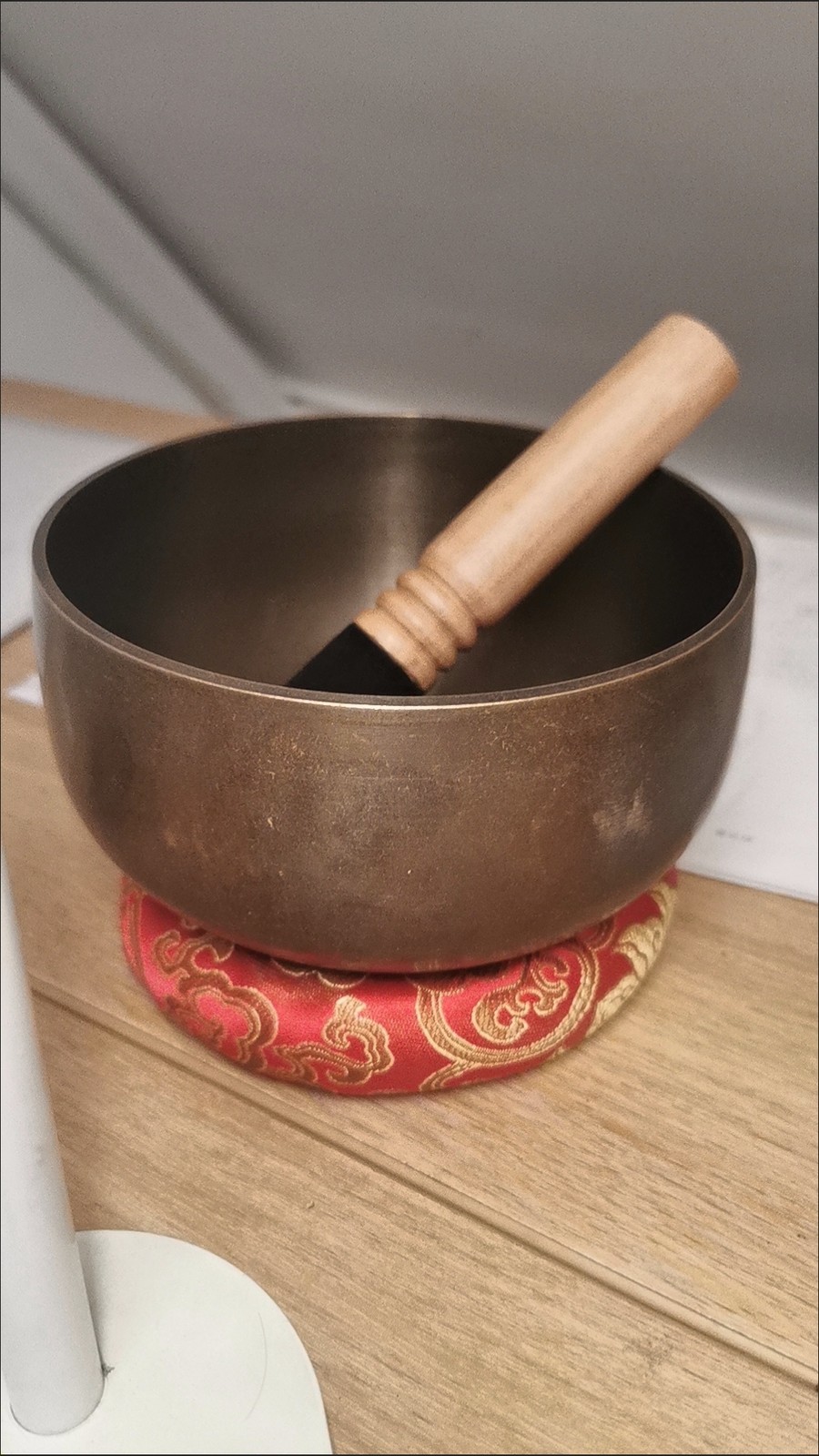 Pure Copper Singing Bowl 17.5cm Diameter Meditation Sound Bowl 1180g Home Decor