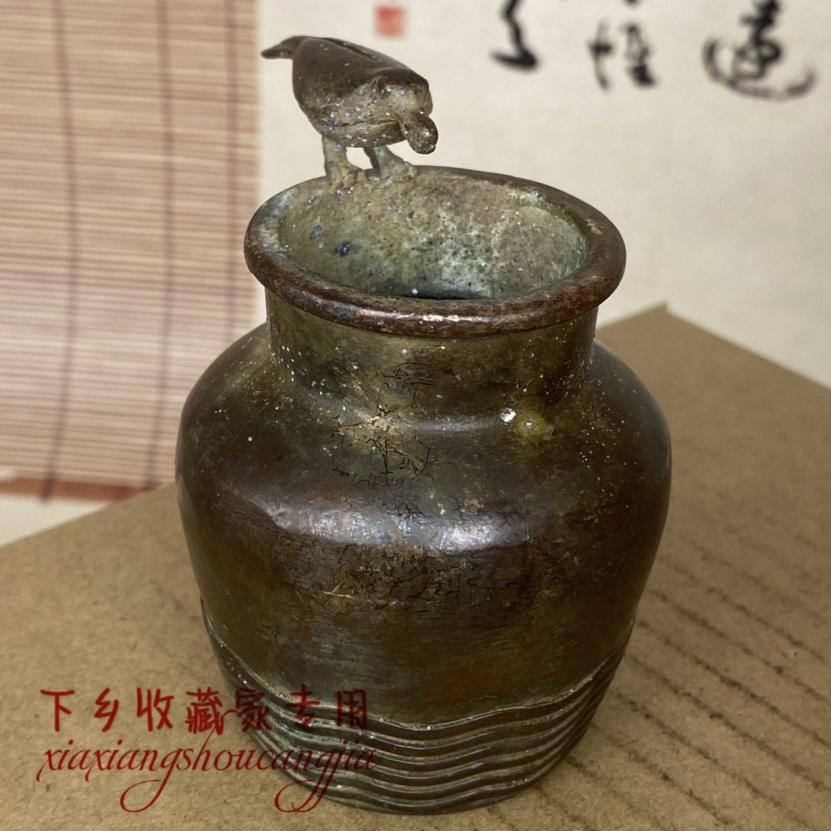 Alloy Crow Figurine Retro Vase Multi use Desktop Art Decor Incense Holder Gift
