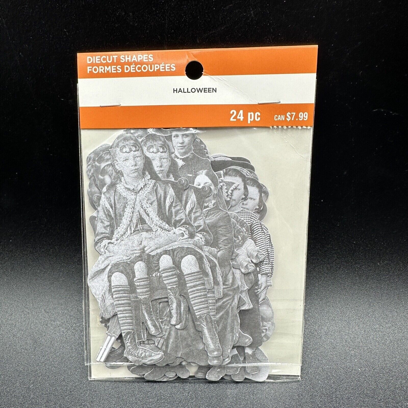 Die Cut Shapes Tim Holtz Style Retro Vintage Black & White People 24 pc