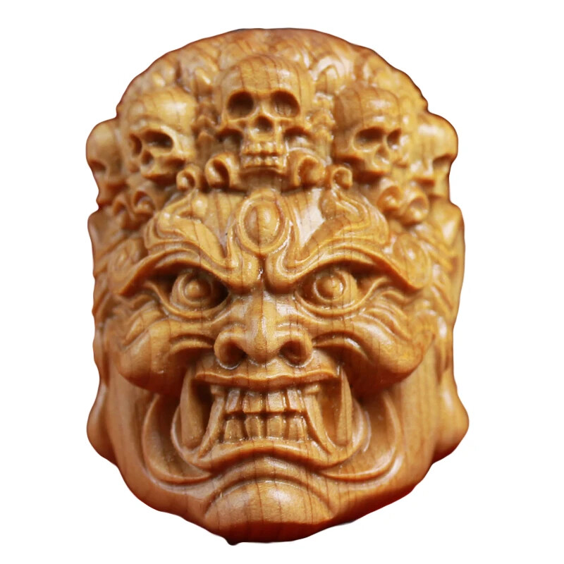 Boxwood Solid Wood Buddha Statue Pendant Chinese Buddha Statue Ornaments