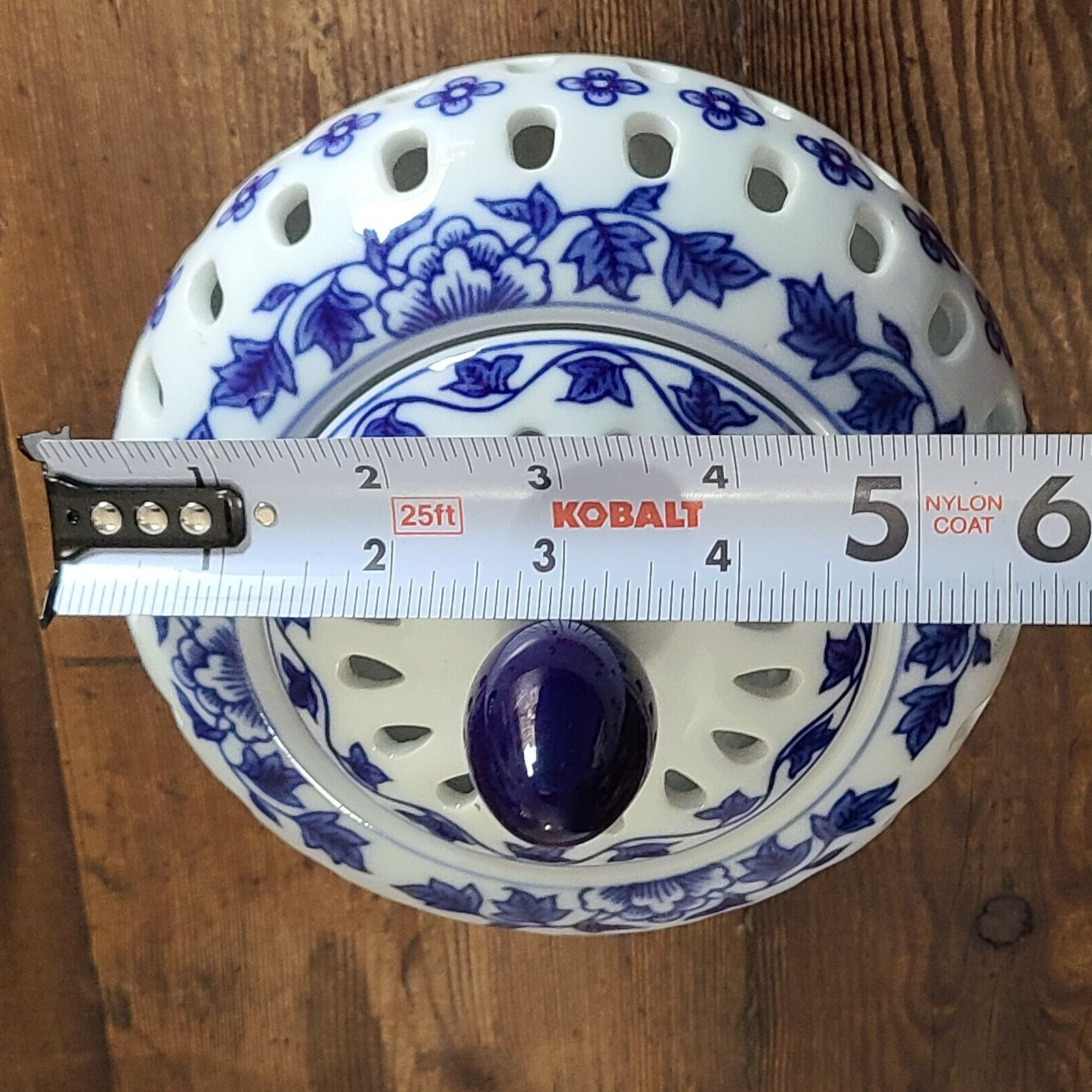 Vintage Bombay Incense Burner Blue & White 6″ in Diameter