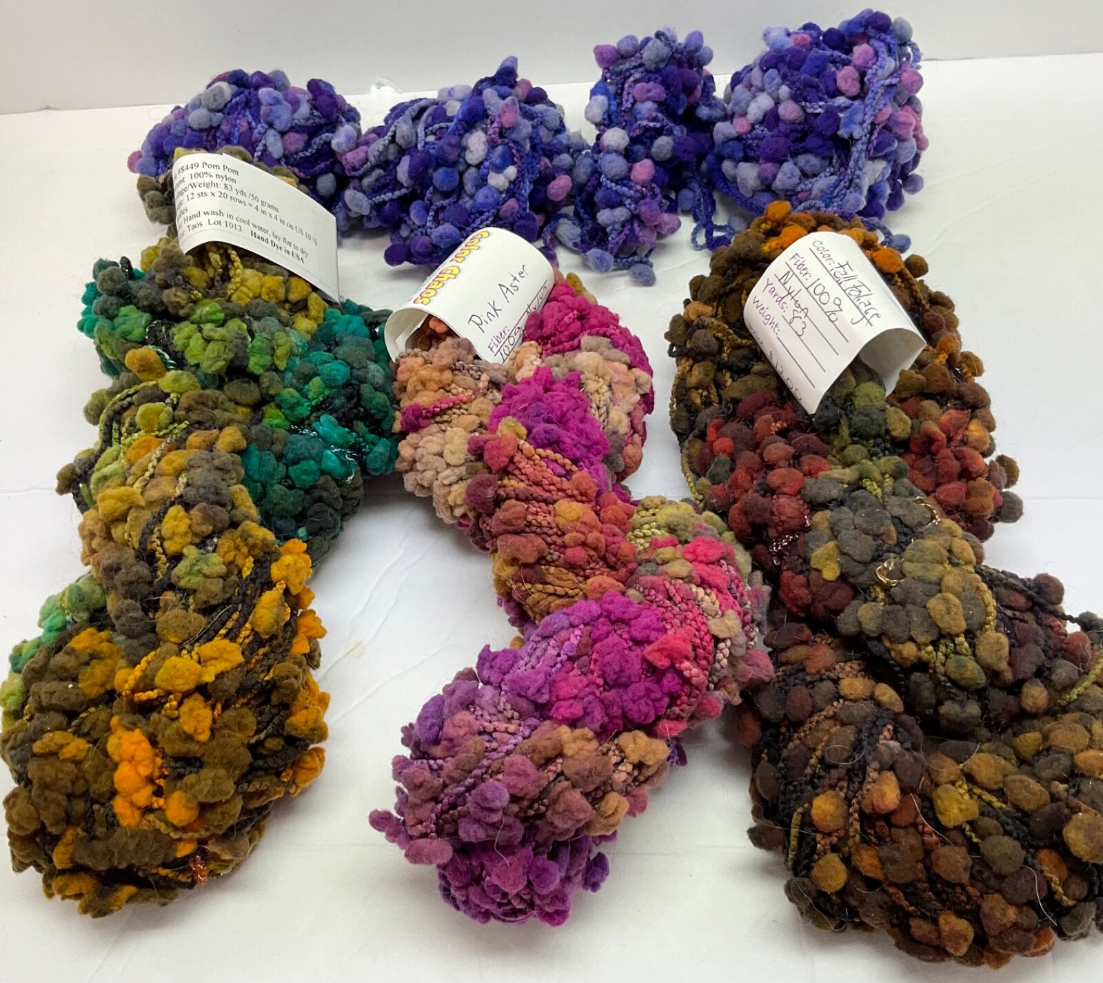 Lucci YarnsHand Painted PomPomYarn Unit 1 Select From Drop Down BoxNylon New
