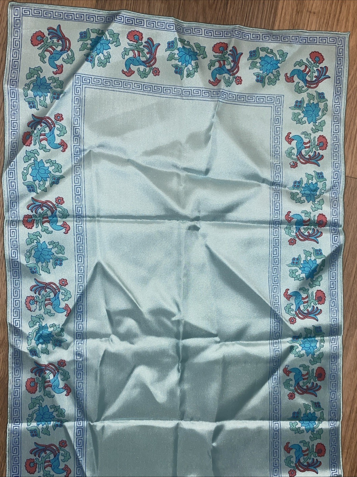 Vintage Chinese Famille Rose Phoenix Silk Table Runner Scarf Elegance ❤️blt15m23