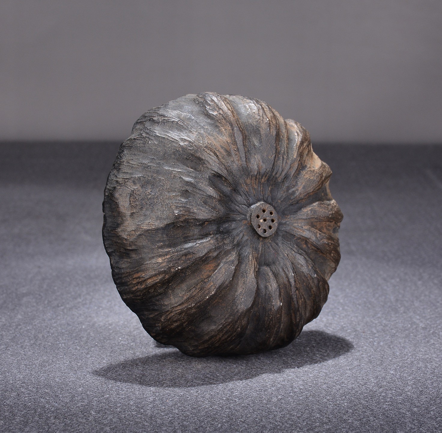 4.5″ Collect Chinese Duan Stone Hand-Carved “Lotus Pod” Design Inkstone