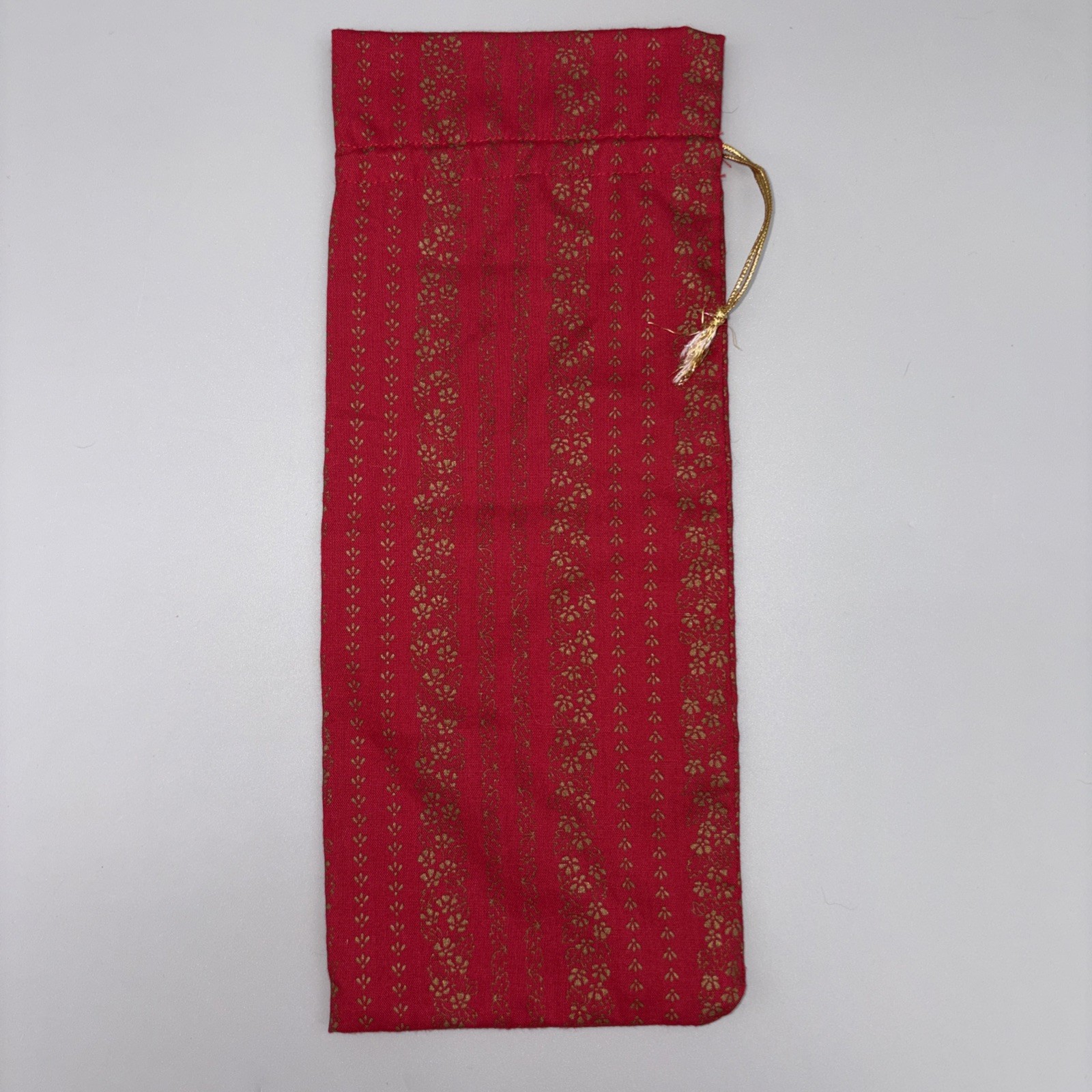 Vintage Chinese Silk Brocade Drawstring Jewelry Pouch & Wine Bottle Gift Bag Lot