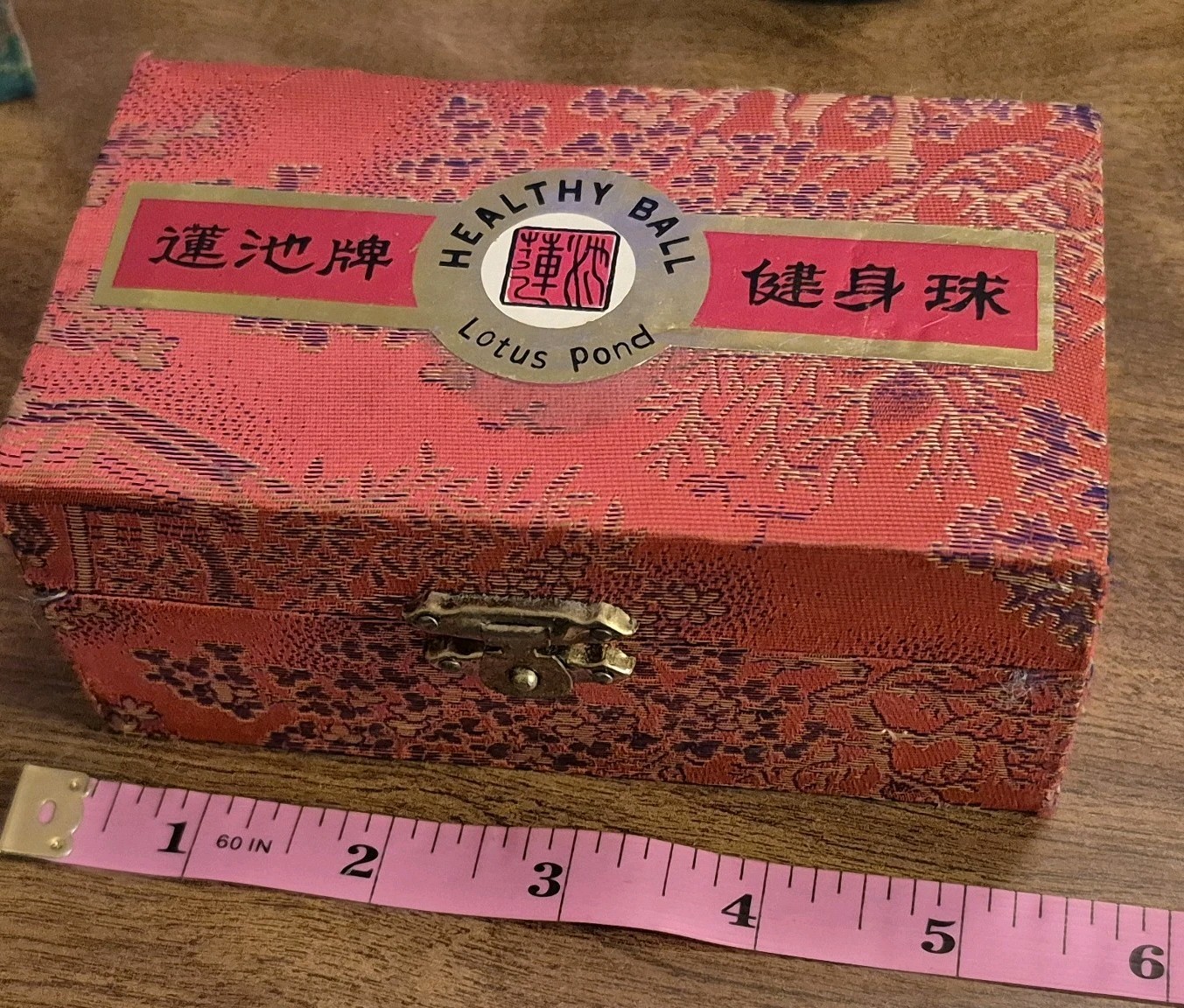 Chinese Shouxing Baoding Balls ~ Vintage ~ Enamel Butterflies ~Original Brochure