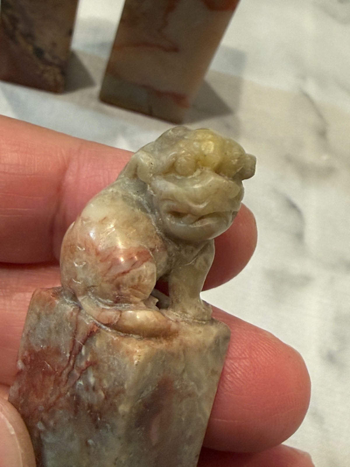Group of 3 Vintage Chinese Carved Soapstone Chops Seals