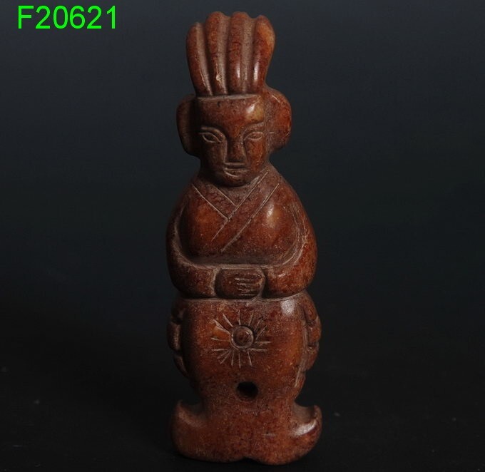 Chinese Folk culture Han dynasty style eremite statue! simple stone Carved