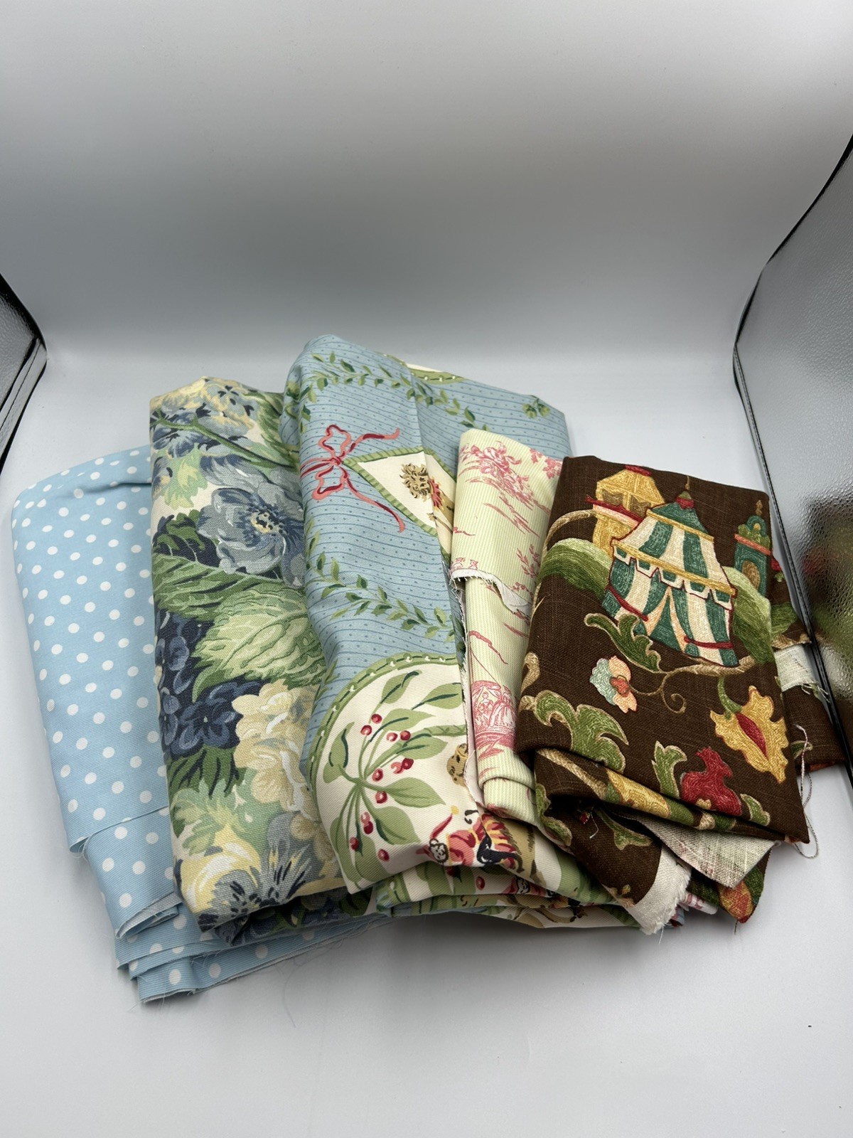 Fabric Scrap Lot 5 Pounds Vintage Modern Crafts Doll Clothes