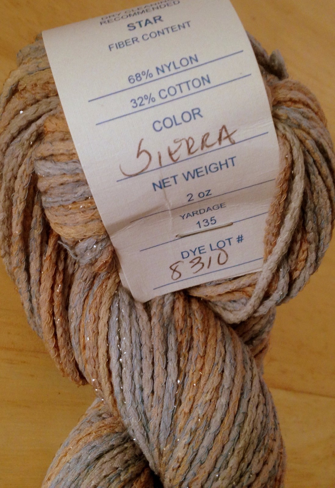 ONE Skein Prism Yarn Star Color Sierra 2oz 135yds USA Made 68% Nylon 32% Cotton