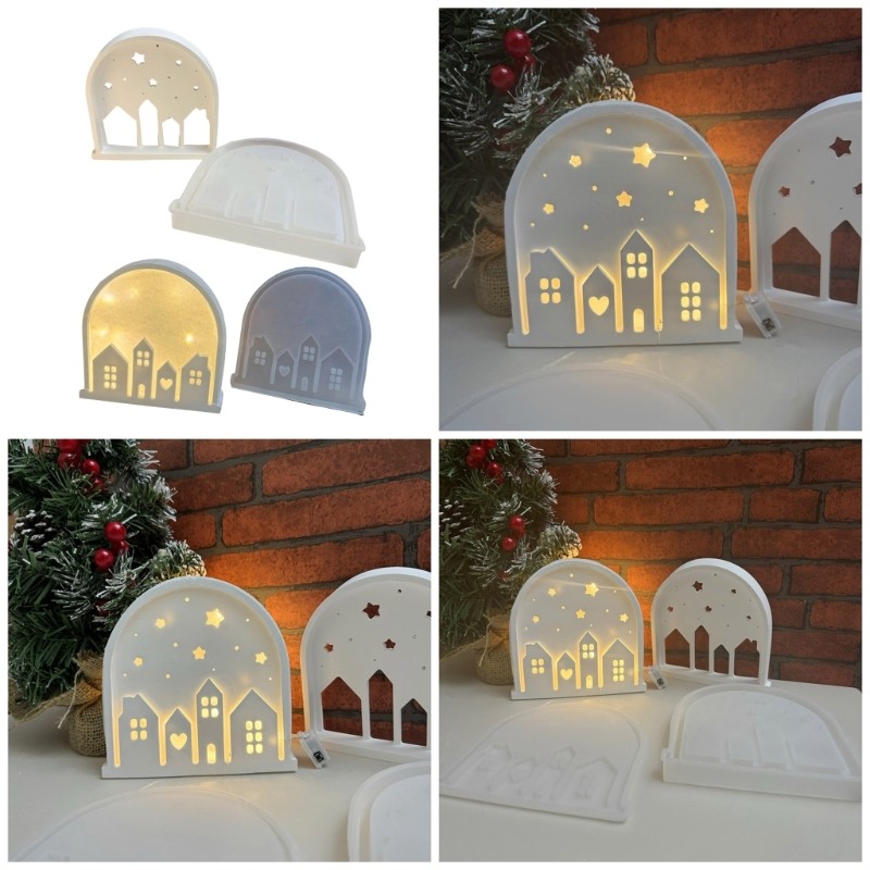 Multi Purpose Silicone Mold for Crafting Night Light House Holder Mold