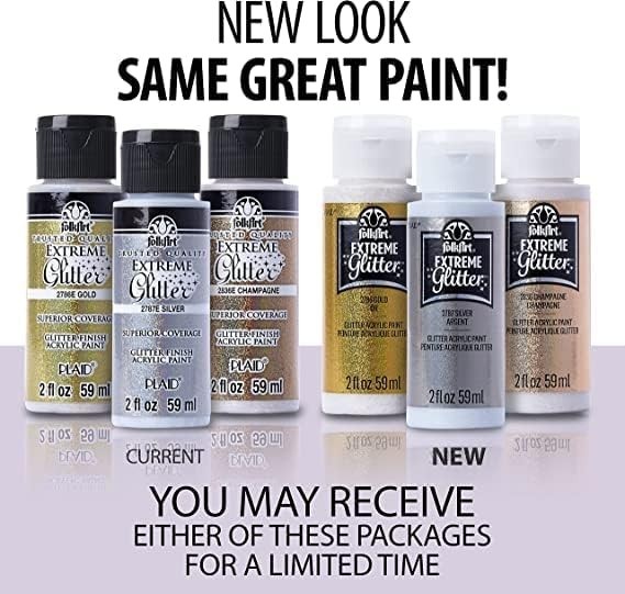 Non-Toxic Extreme Glitter Acrylic Paint 2 oz – Dazzling Silver for Every Surface