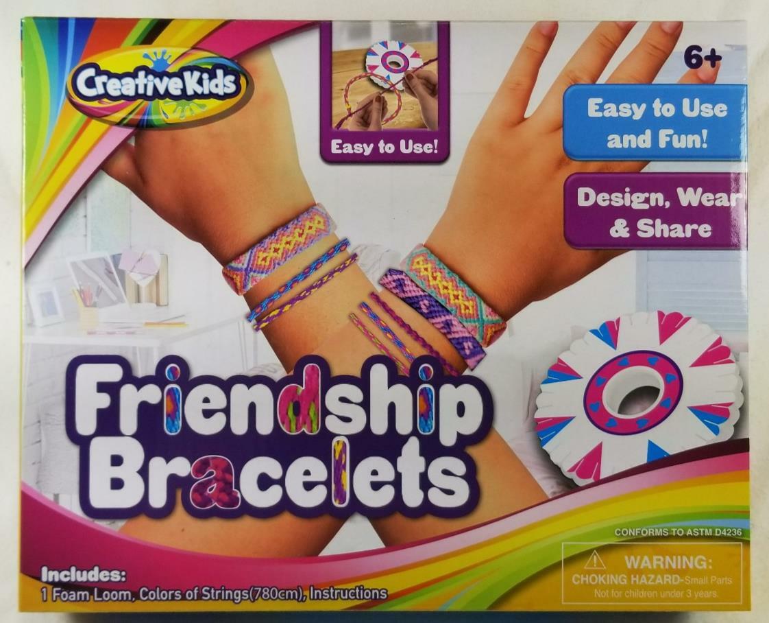 Creative Kids FRIENDSHIP BRACELET DIY Craft Crochet Girl Toy Loom Colored String