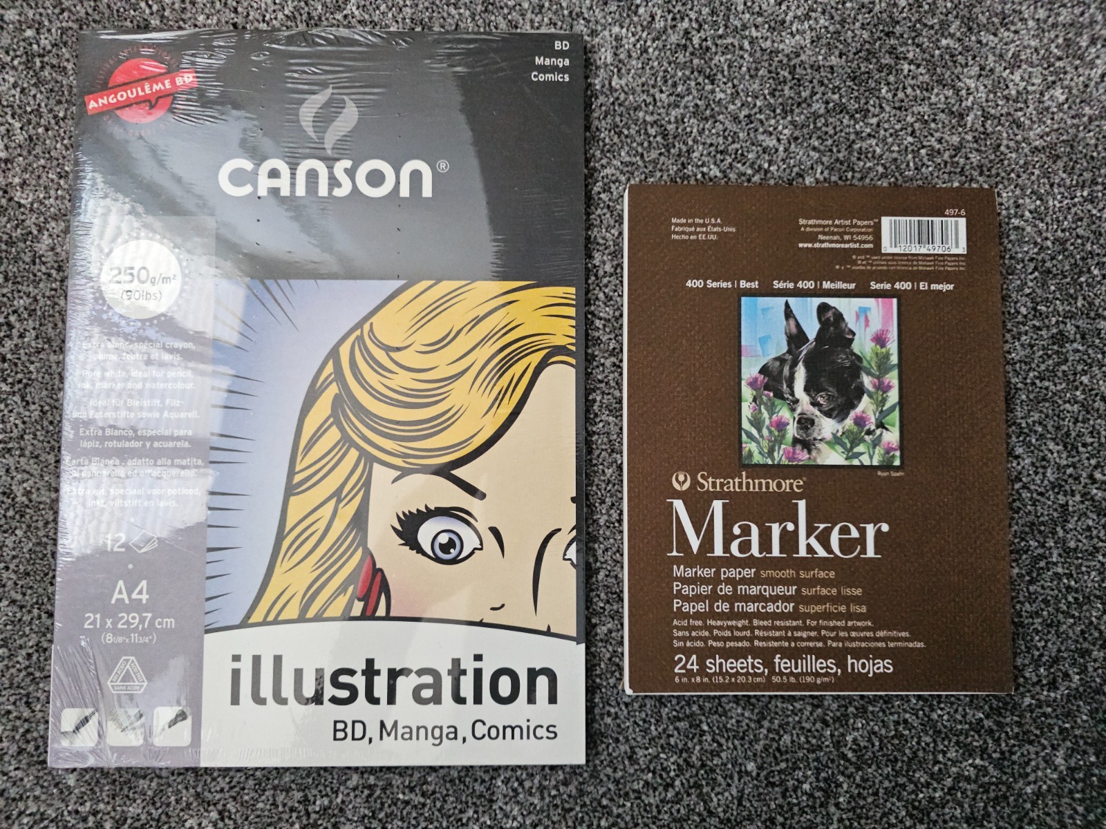 Canson Illustration A4 and Strathmore Marker pad 6″x8″