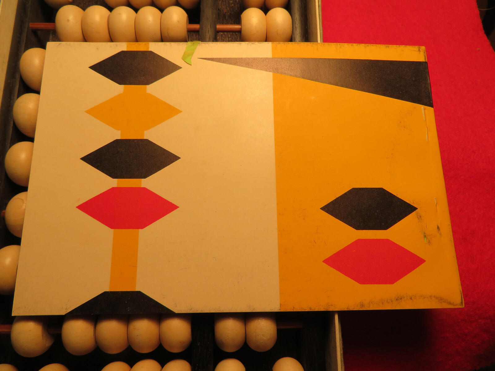1957 Mr.Y.Fujimoto Japan Abacus 13 Rods 91 Beads, O/B w/booklet Takashimaya