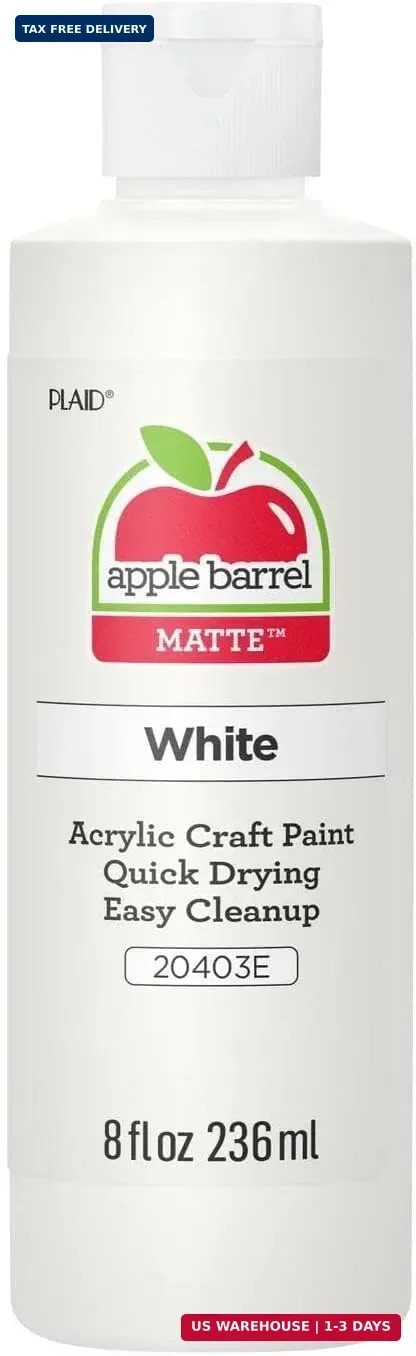 Apple Barrel Acrylic Paint in Assorted Colors (8 Ounce), 20403 White