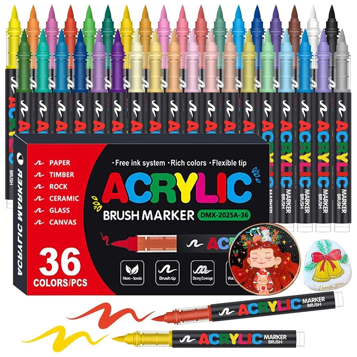 36 Waterproof Permanent Paint Marker Pen Car Tyre Tire Tread Rubber Wood Metal