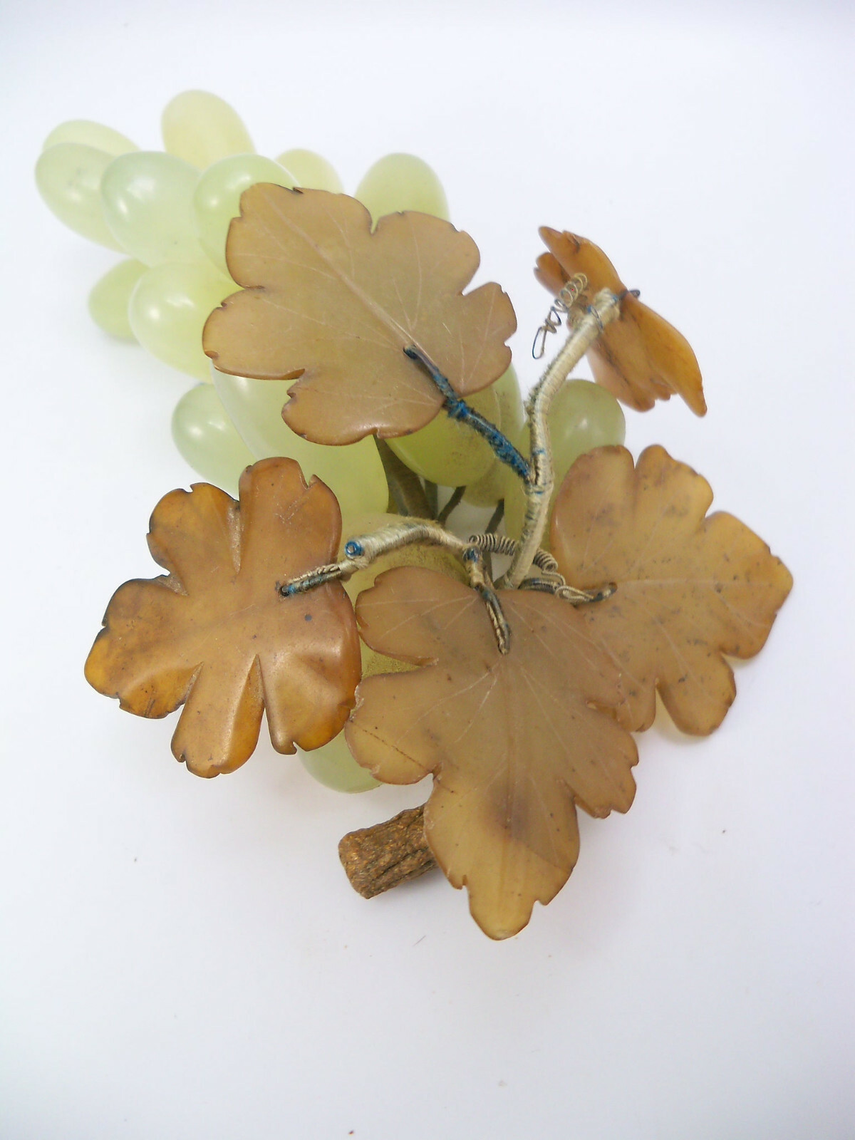Vintage Chinese Light Green Jade Grapes
