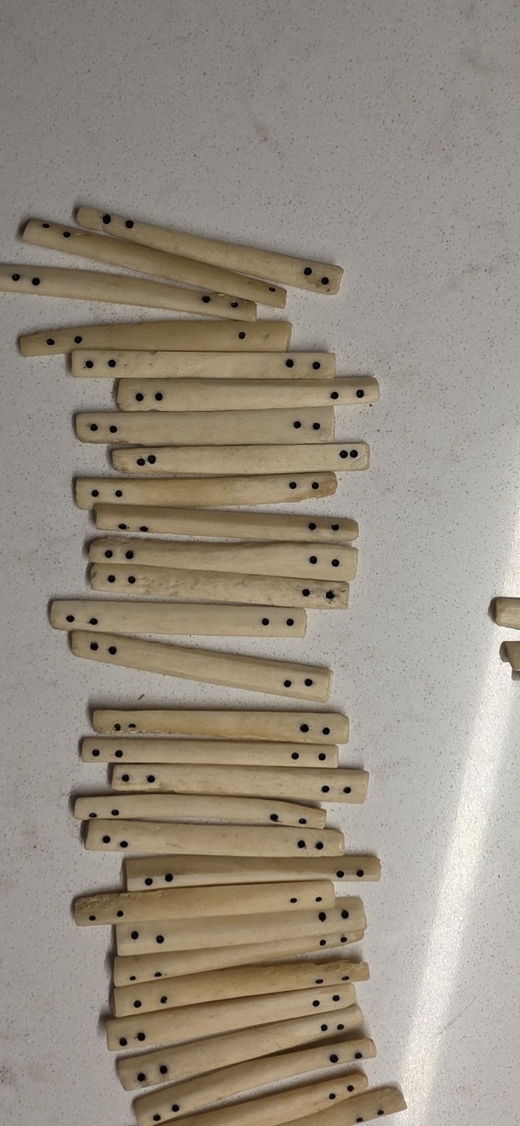 Antique Chinese Bone Mahjong Counting Sticks 118 Total See Discription