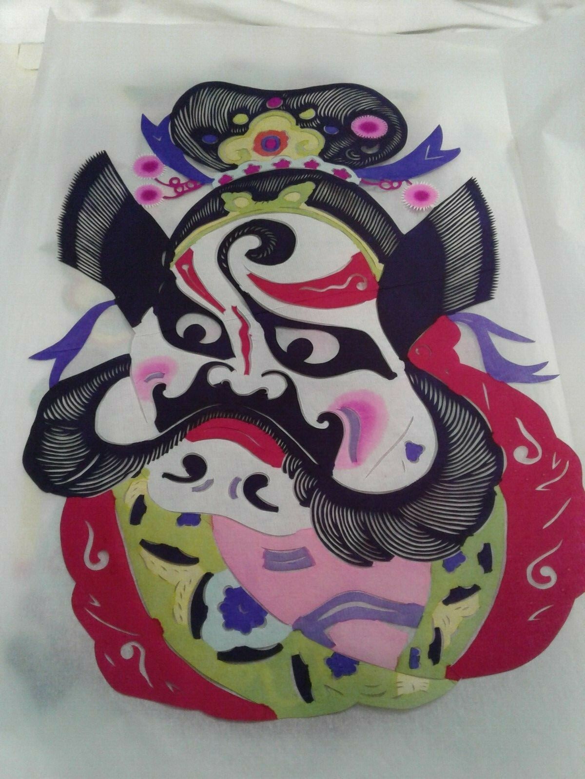 Chinese traditional folk art paper cut outs 10 different pieces in folder CHINA