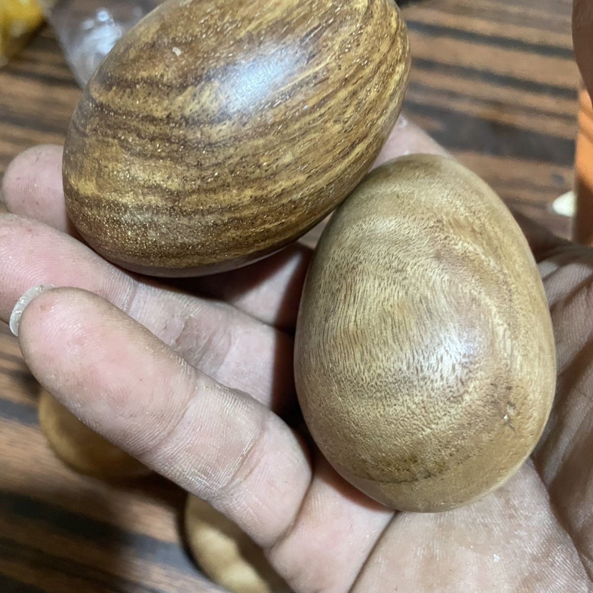 Huanghuali Wood Wrist Hand Massage Roller Grip Exercise Tool Set 2pcs