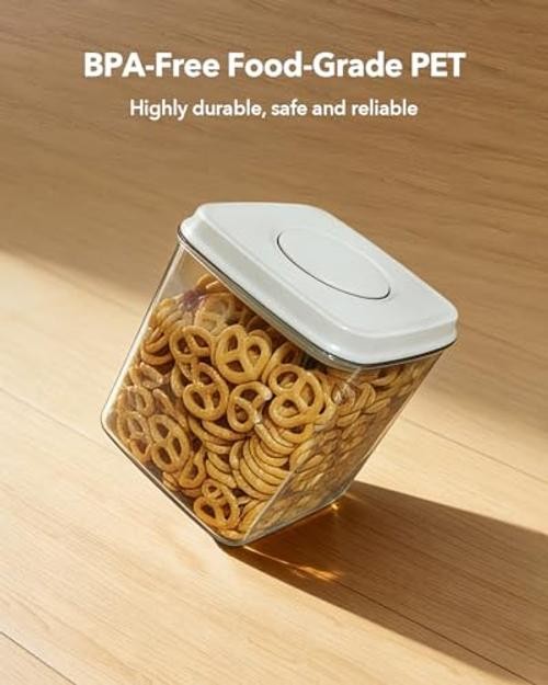 Airtight Food Storage Containers Set with One-Touch Lid, 2-Pack (2.8 QT 2.8QT*2