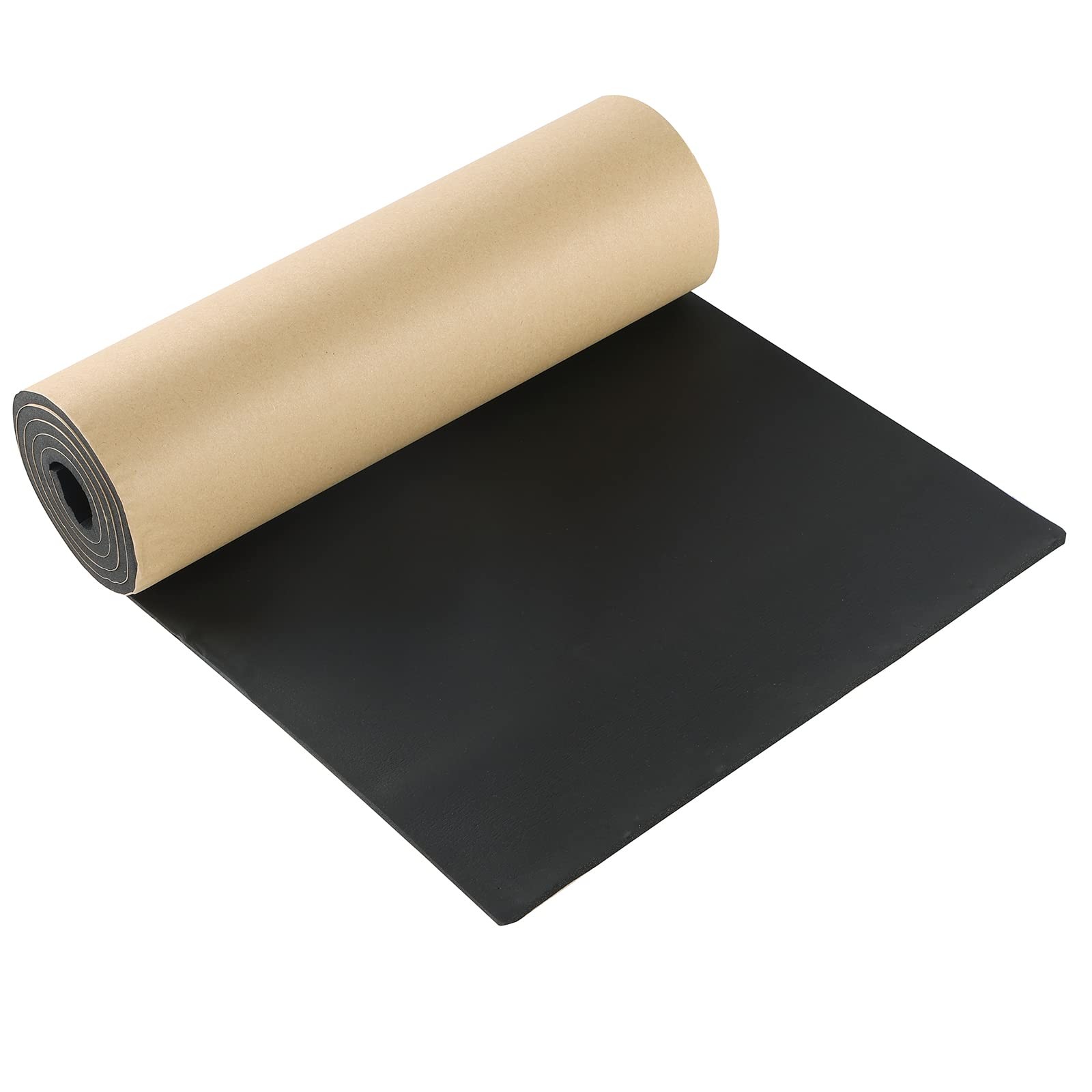 MYFULLY Sponge Neoprene Roll with 1/4″ Thick x12″ Wide x 54″ Long, Black