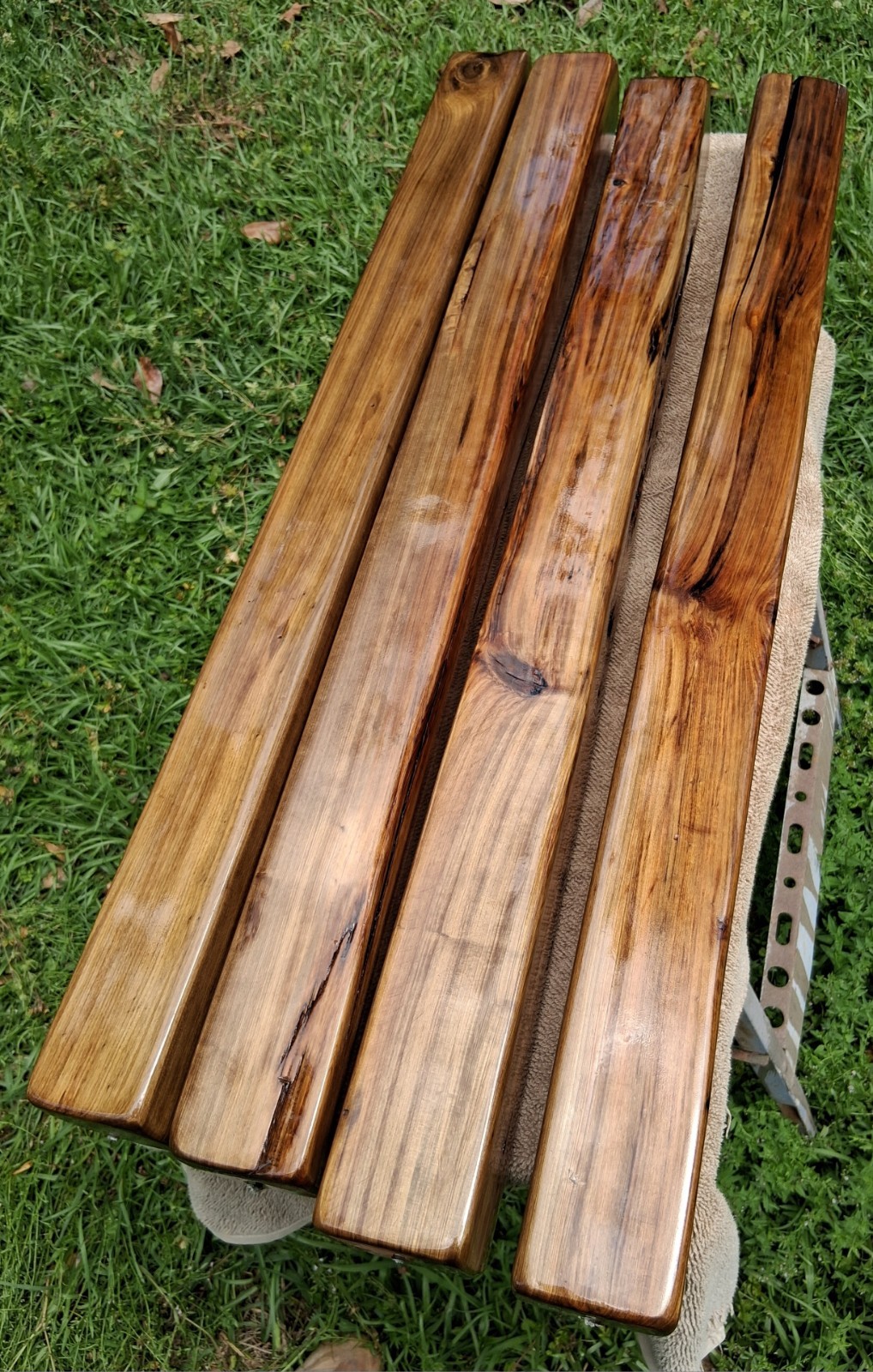 4 pc Finished Desk Table Legs 3″X3″X36″ Authentic Old Growth Sinker Cypress Wood