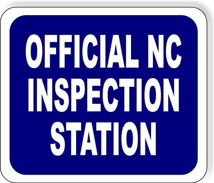OFFICIAL NC INSPECTION STATION Metal Aluminum composite sign