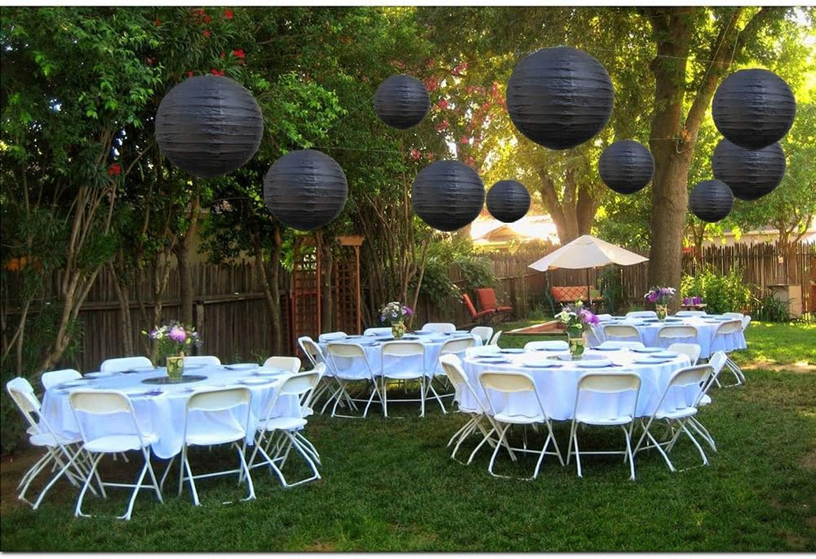 Black round Paper Lanterns Decorative Hanging Asia Chinese Japanese Paper Lanter