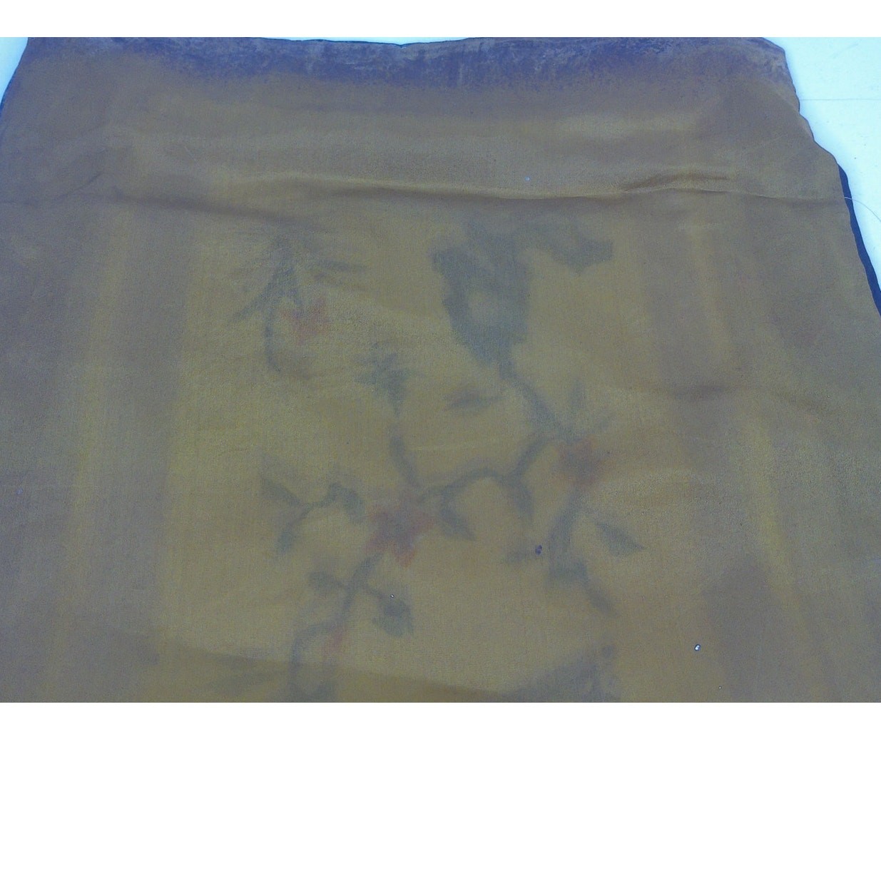 Vintage Chinese Hand Embroidered Silk Window Panel