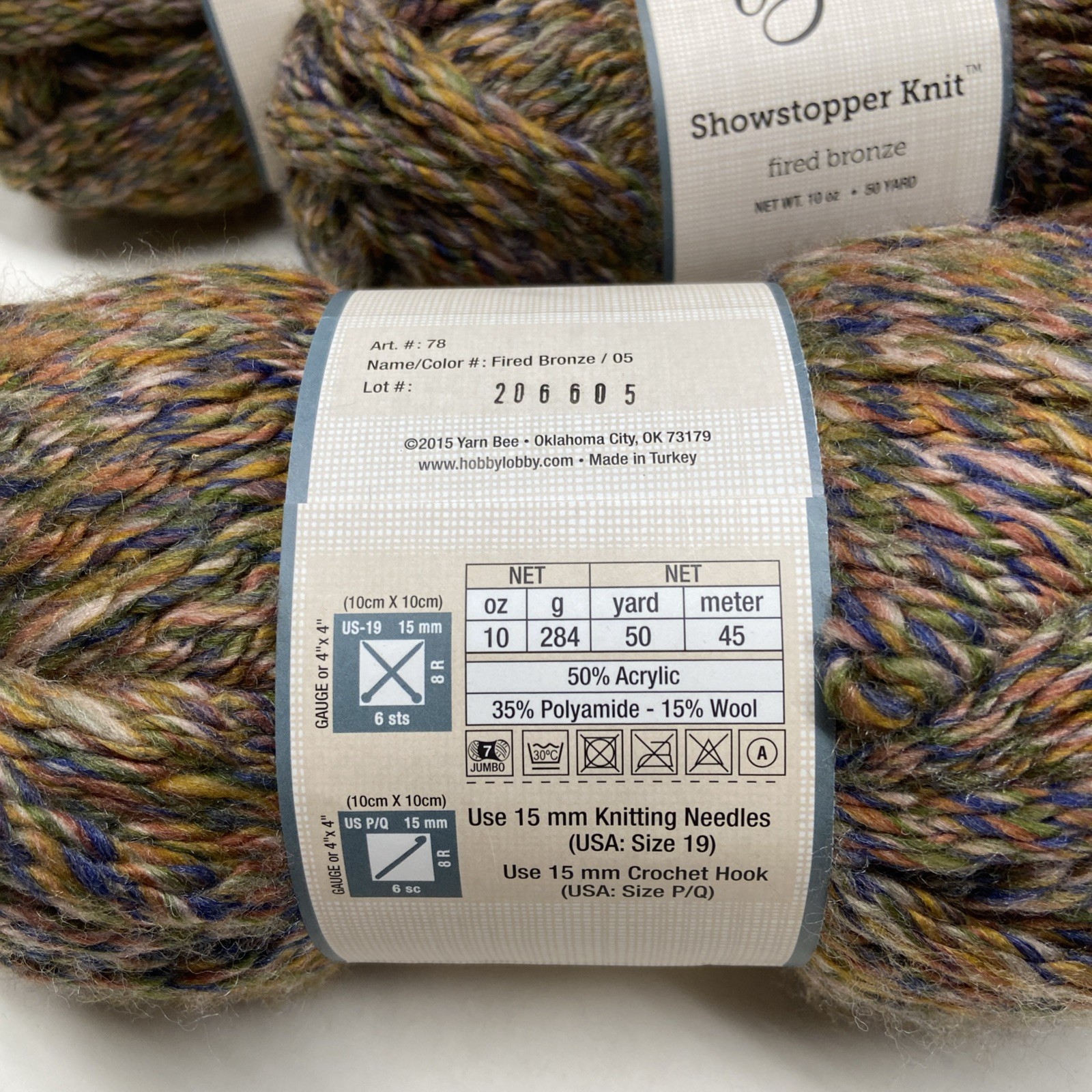 Lot of Yarn Bee Showstopper Fired Bronze Bulky 3 Skeins – Knit & Crochet Yarn