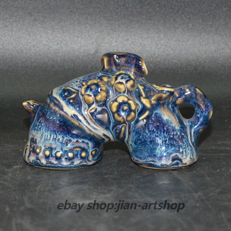 3.5″ Collect Chinese Accidental Colouring Porcelain Fancy Glaze Water Drop