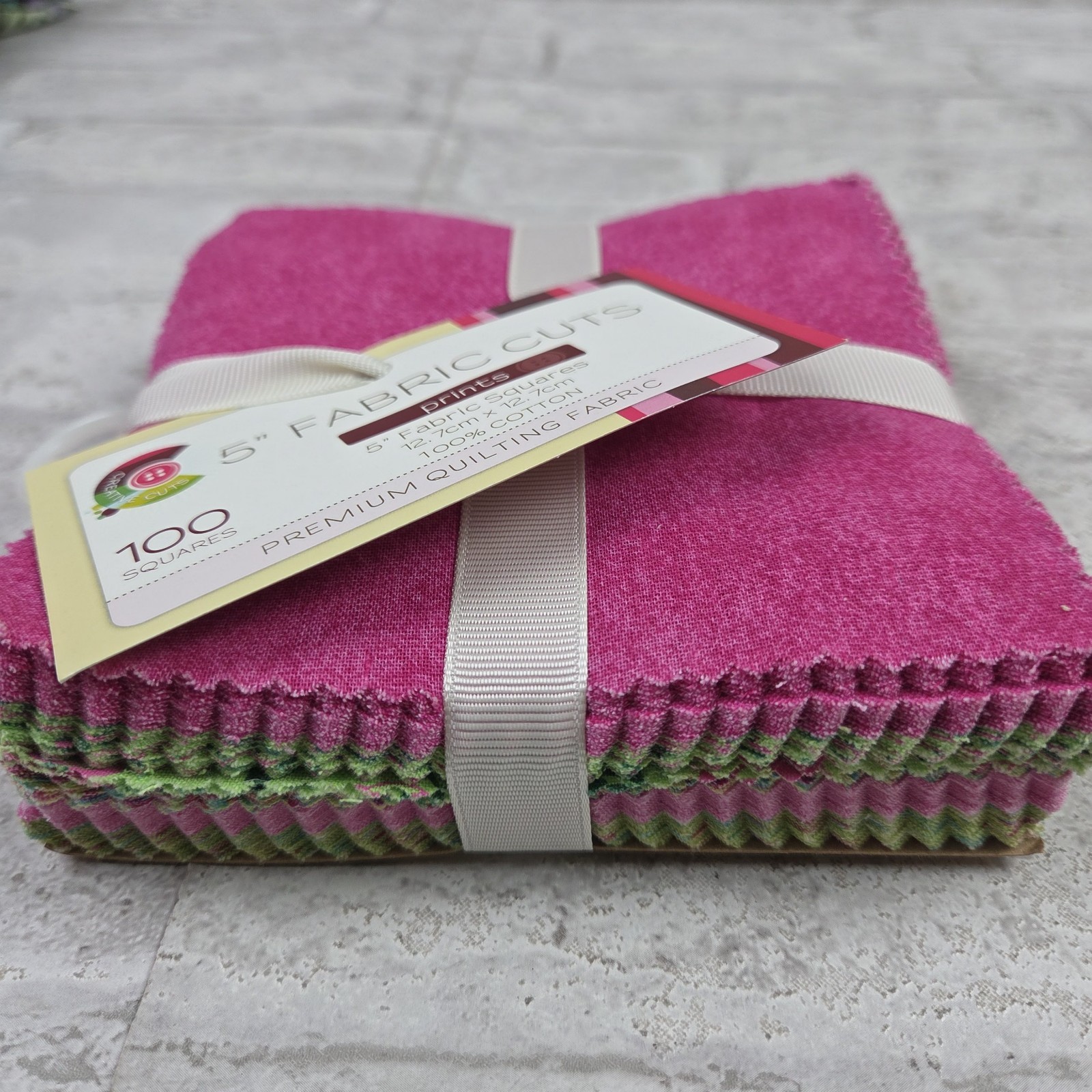 6 Bright Color Tectured Fabric Bundles Lot Fat Quarters Charm Pack Cotton