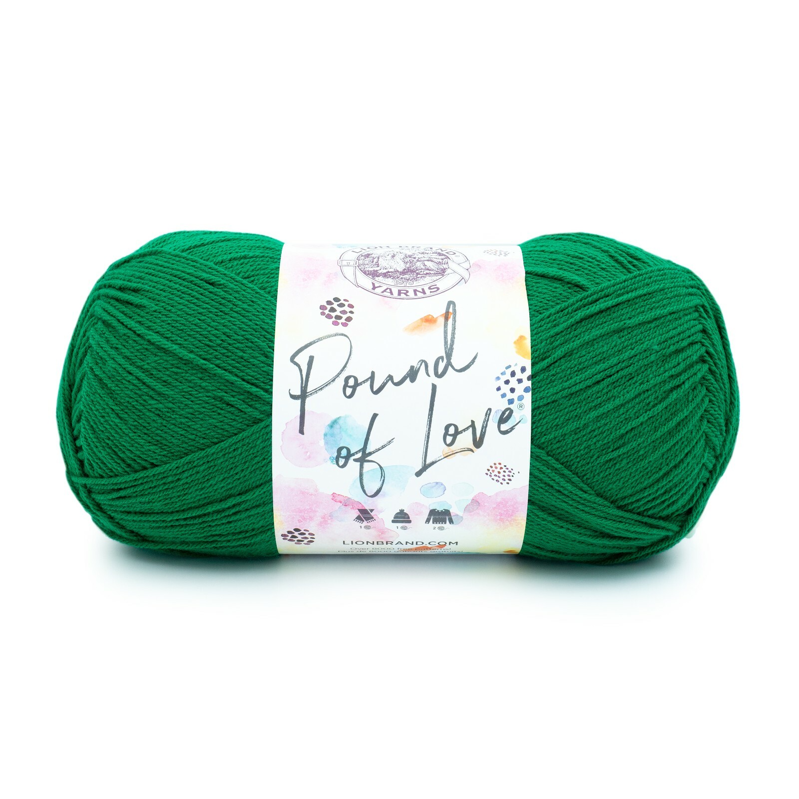 (1 Skein) Lion Brand Yarn 550-174Y Pound of Love Yarn, Wintergreen