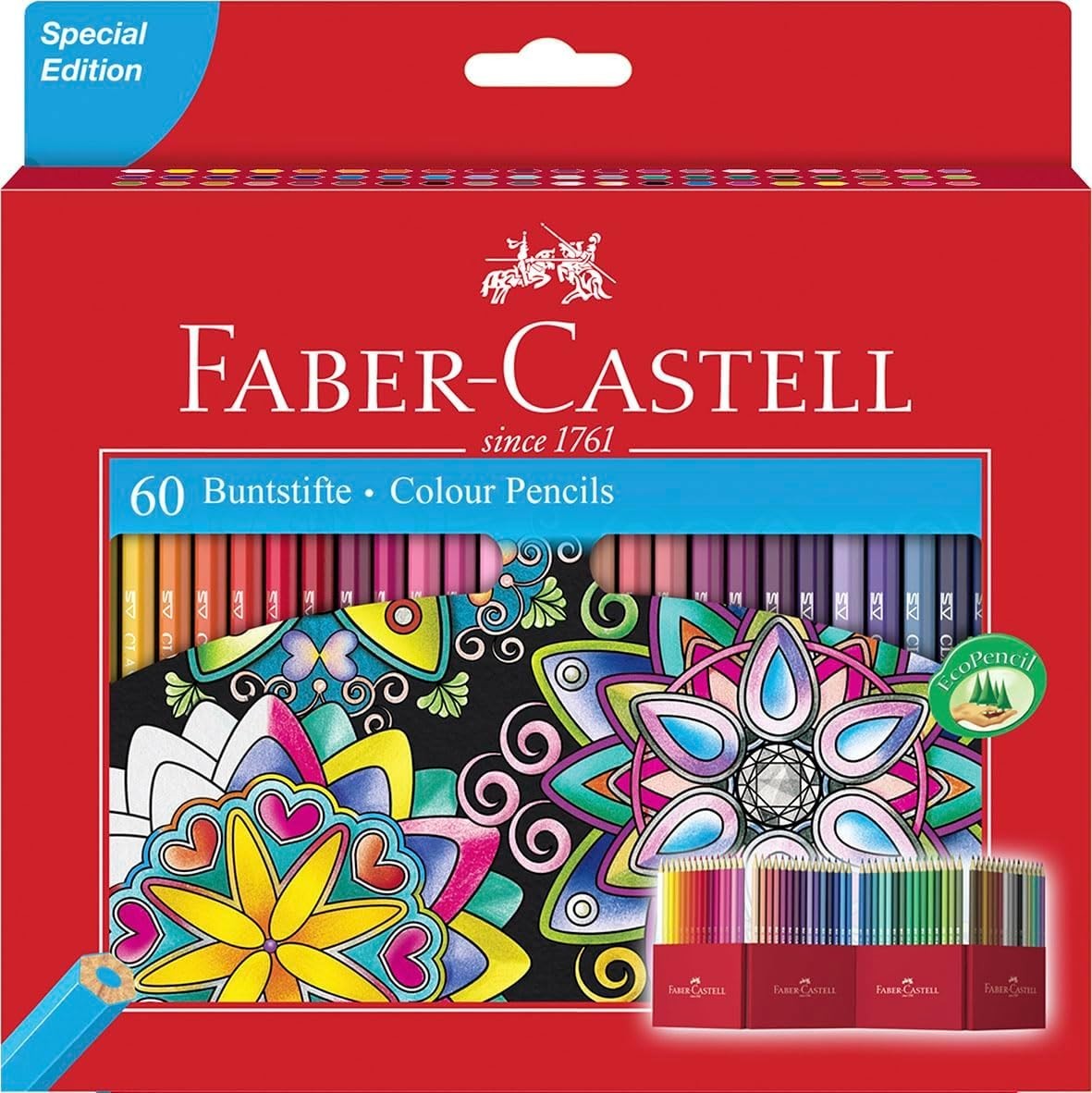 Faber-Castell Castle 111260 Colouring Pencils Set, 60 Pieces| Torn or Open box