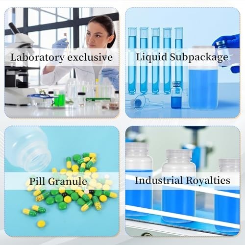 12 Pcs 8oz Plastic Sample Bottles with Caps – Wide Mouth Reagent Containers for