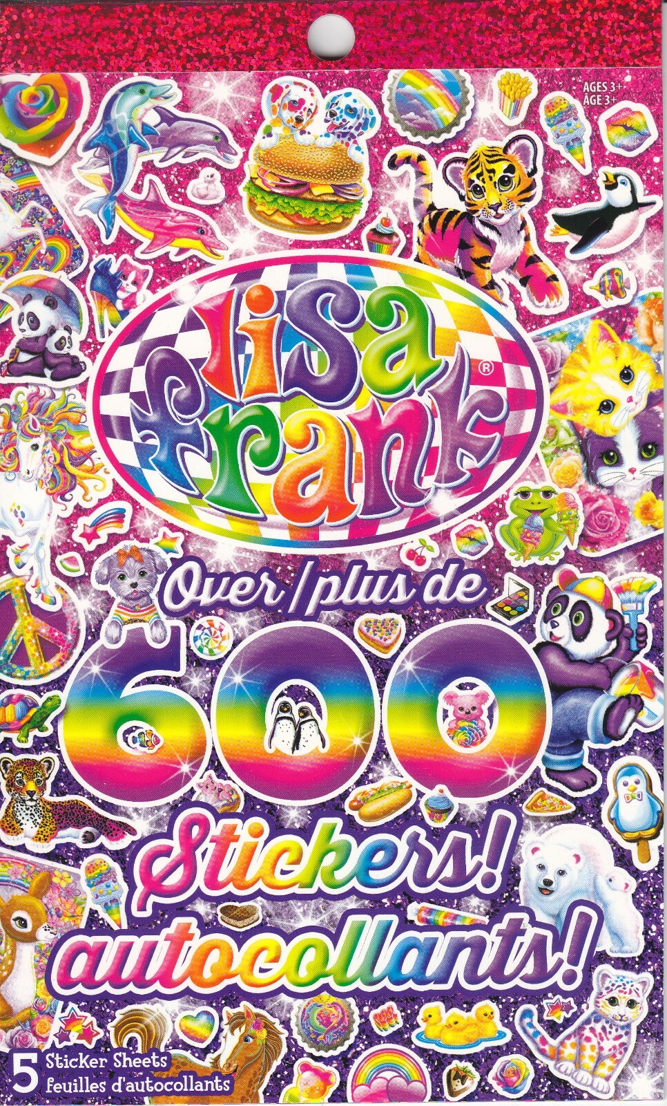 Lisa Frank Sticker Book 600 Stickers ~ Qty 1