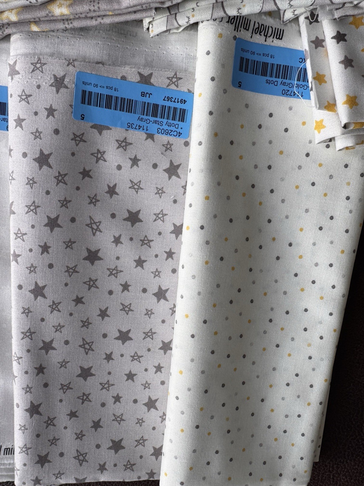 Michael Miller Fabric To the Moon and Back 14 1.25 Yard Cuts! Baby Quilt Craft