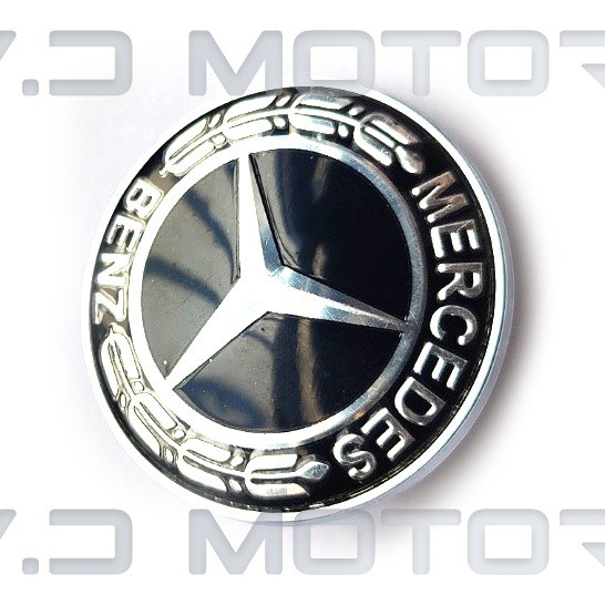 Flat Hood Bonnet Emblem Star Badges For Mercedes-Benz W203 W204 W202 W208 57MM