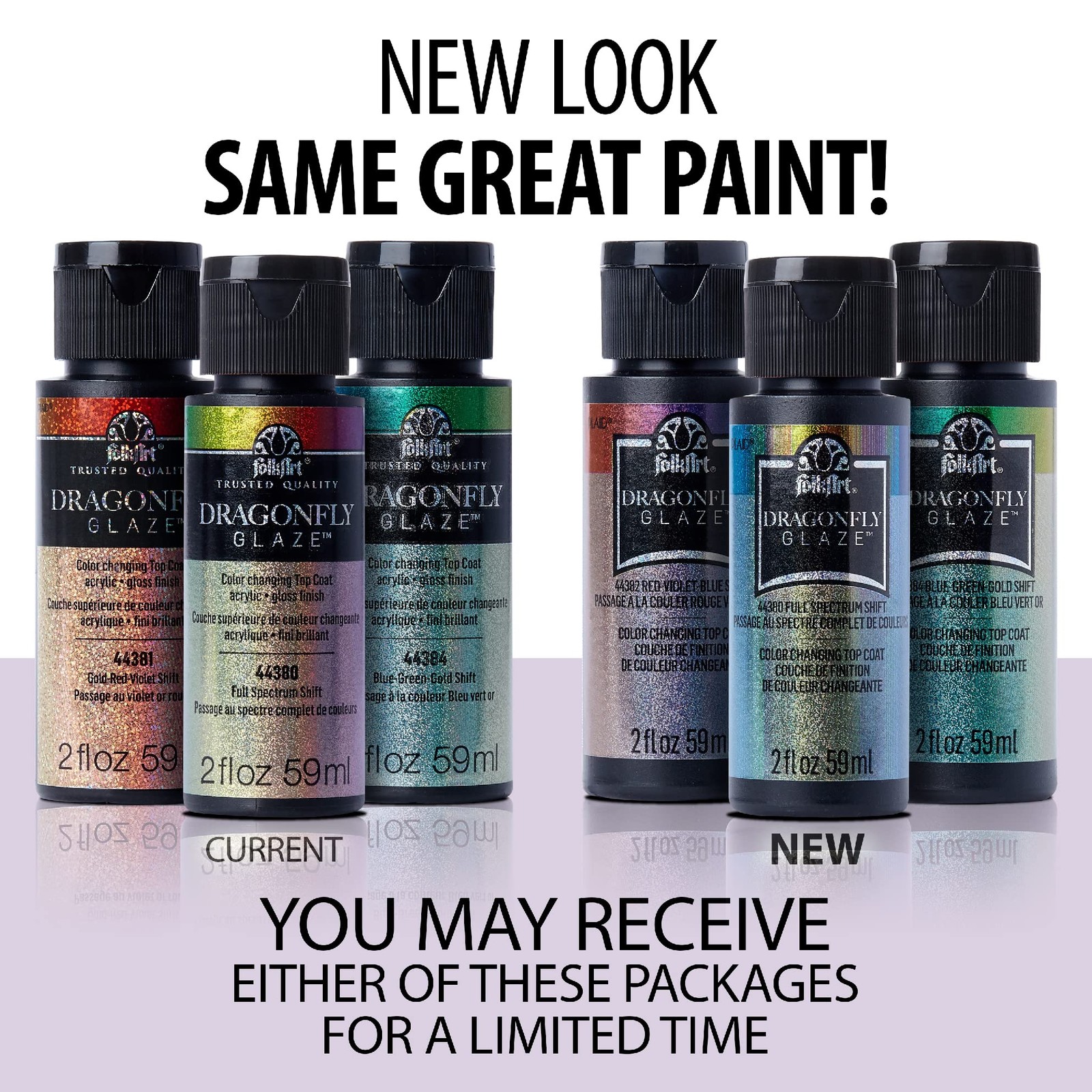 Acrylic Multi-Surface Dragonfly Glaze Multi-Surface Paint (2 oz), 44384, Blue…