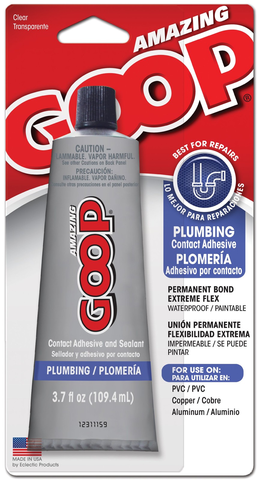 Amazing GOOP 150011 Plumbing 3.7oz Adhesive