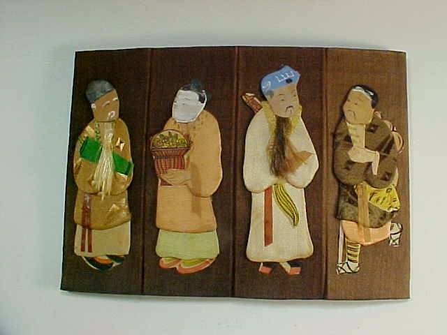 Chinese Hexagon Collapsible Box with the 8 Mythology Legendary Immortals